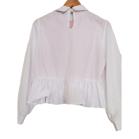 Shein Peplum Layered Look Two in One Top Size Medium - Picture 2 of 4